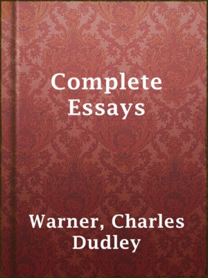 cover image of Complete Essays